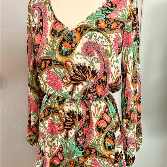 Show me your mumu Rainey Palace Paisley Pink floral dress size M coastal cowgirl - Picture 4 of 10